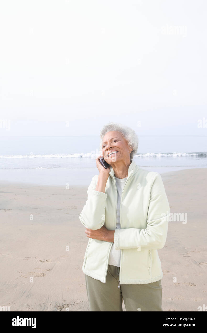 Senior african american woman beach hi-res stock photography and images ...