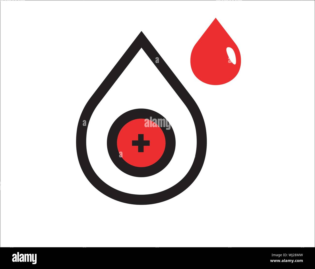 Blood transfusion inscription isolated on white and made using vector red blood drops symbol