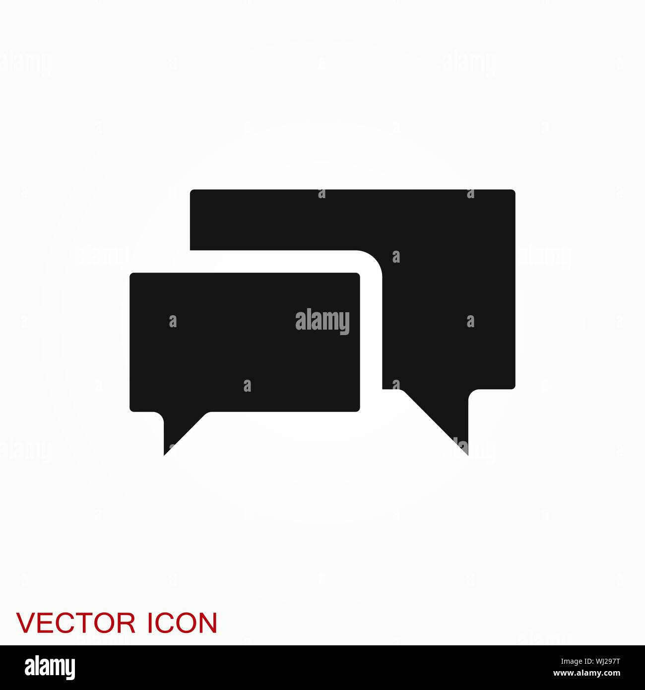 Speech bubble icons on background. Vector illustration. Stock Vector