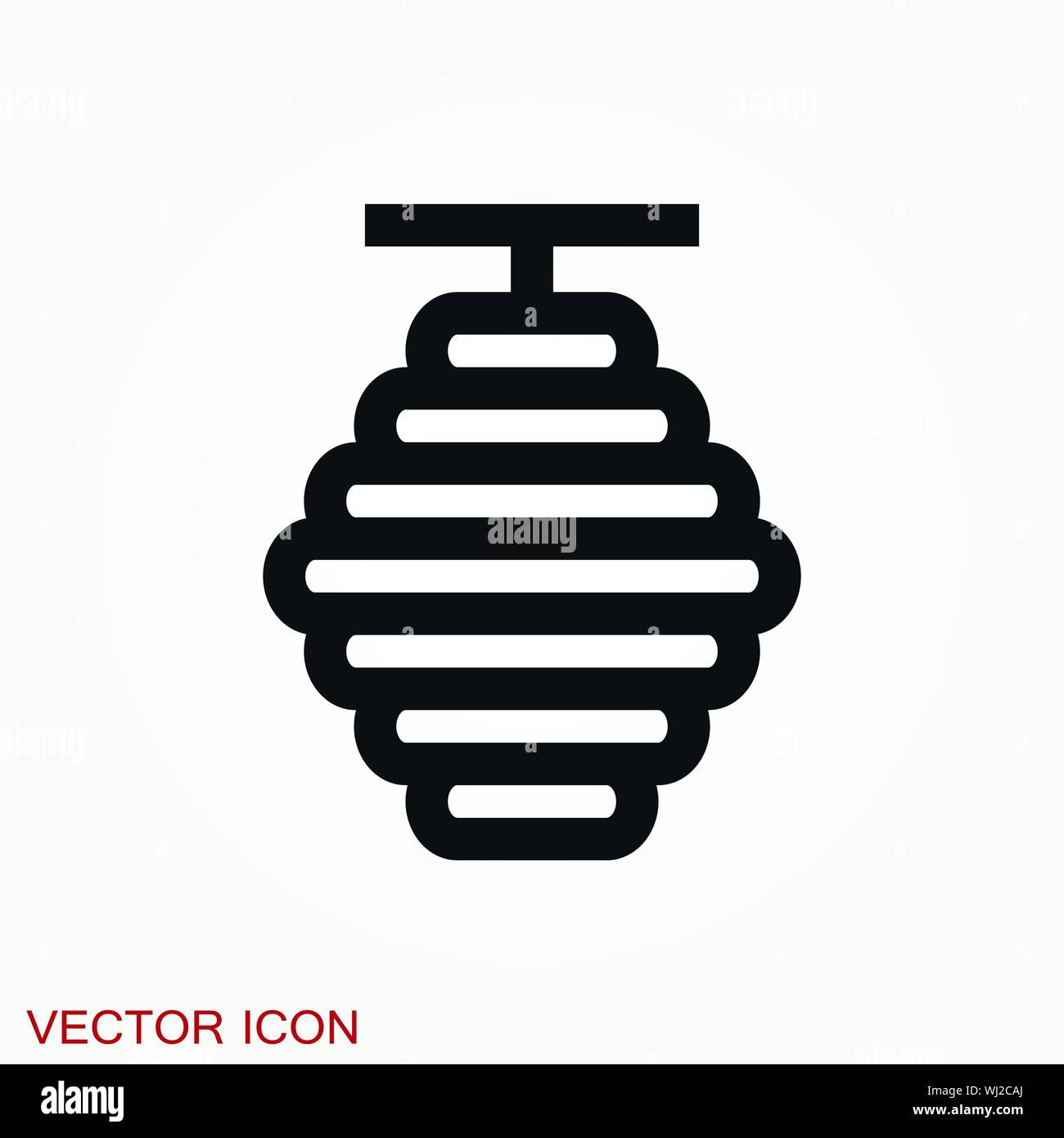 Beehive vector icon. beehive sign on background Stock Vector Image ...