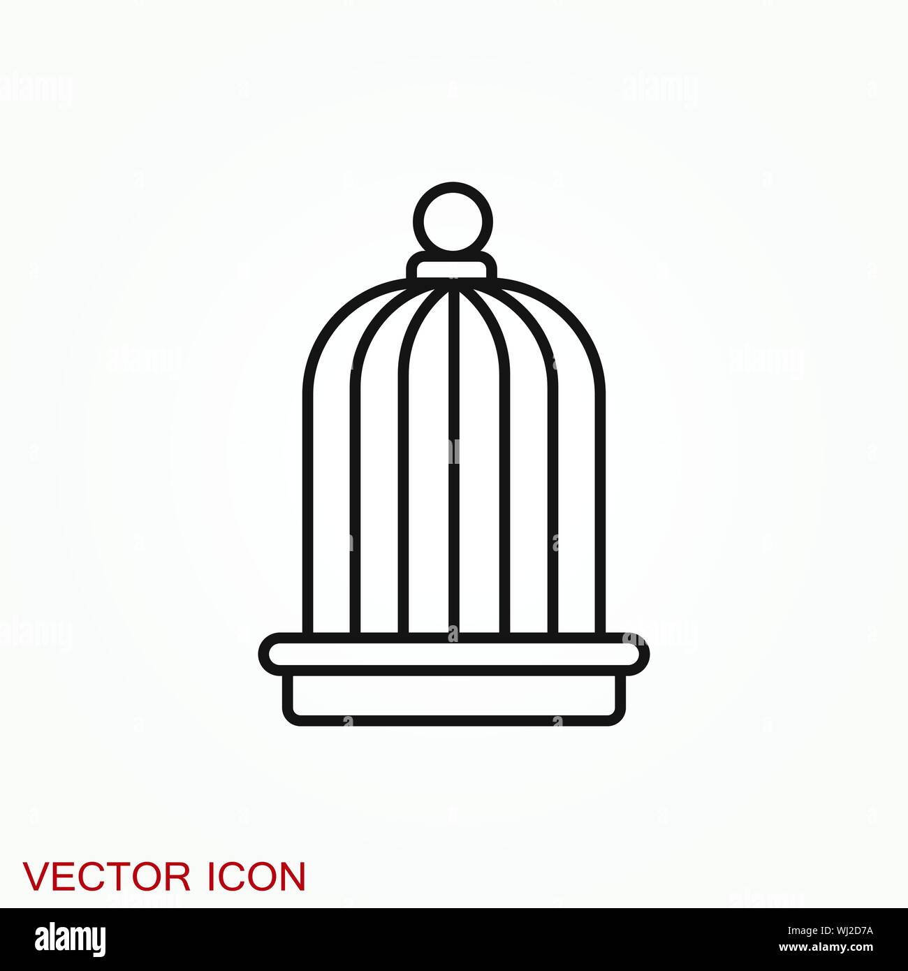 Bird cage icon for your design, logo. Vector illustration Stock Vector