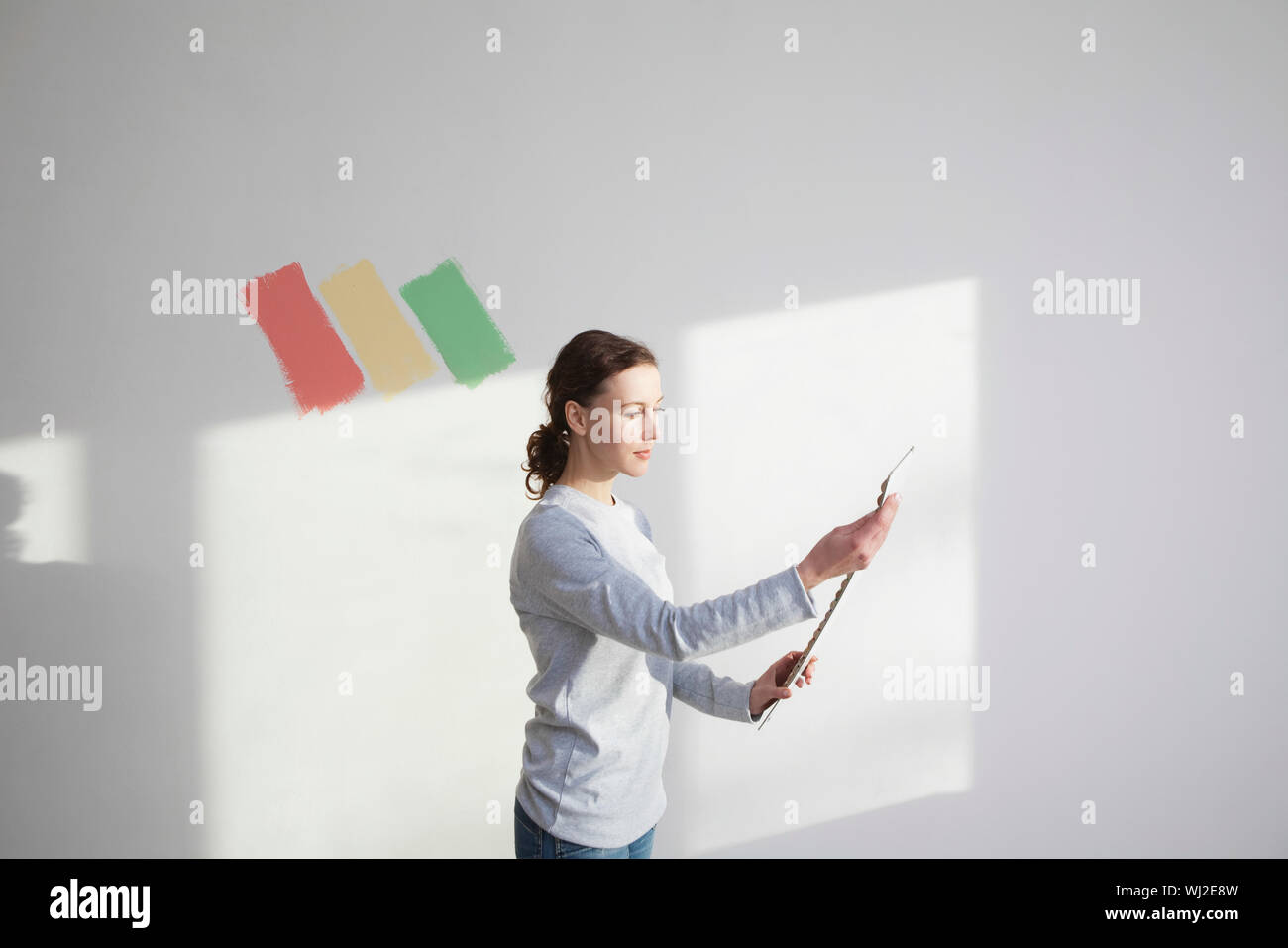 Paint swatches on wall hi-res stock photography and images - Alamy