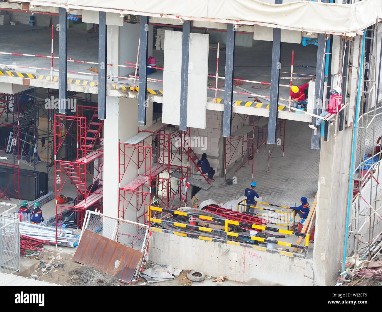 In Progress of High Rise Tower Building construction site. Bangkok in ...