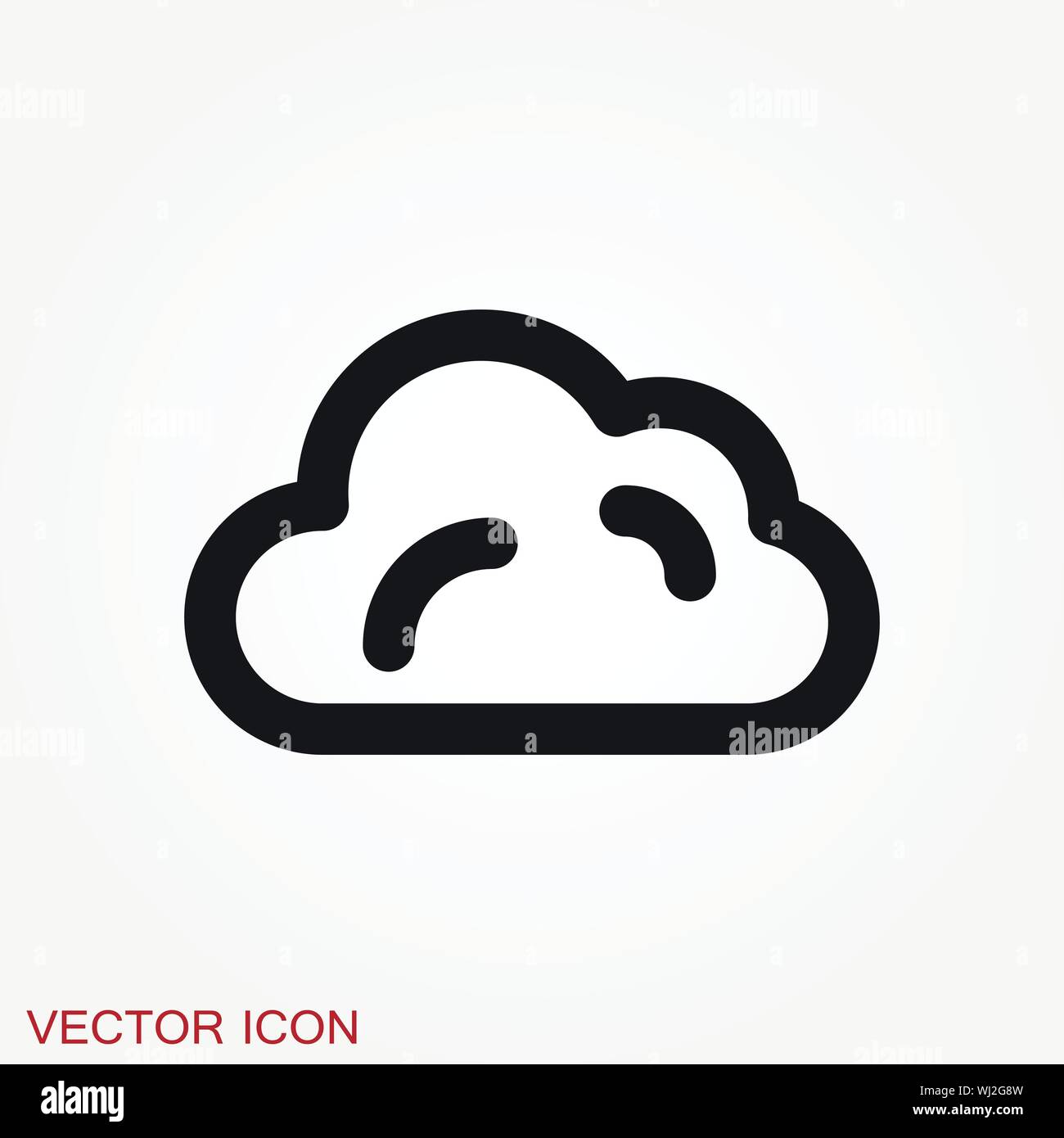 Bushes icon, vector silhouette isolated on backgorund. Stock Vector