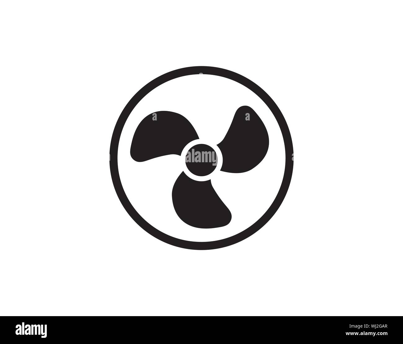 Fan icon on white background. Vector illustration. - Vector Stock Vector