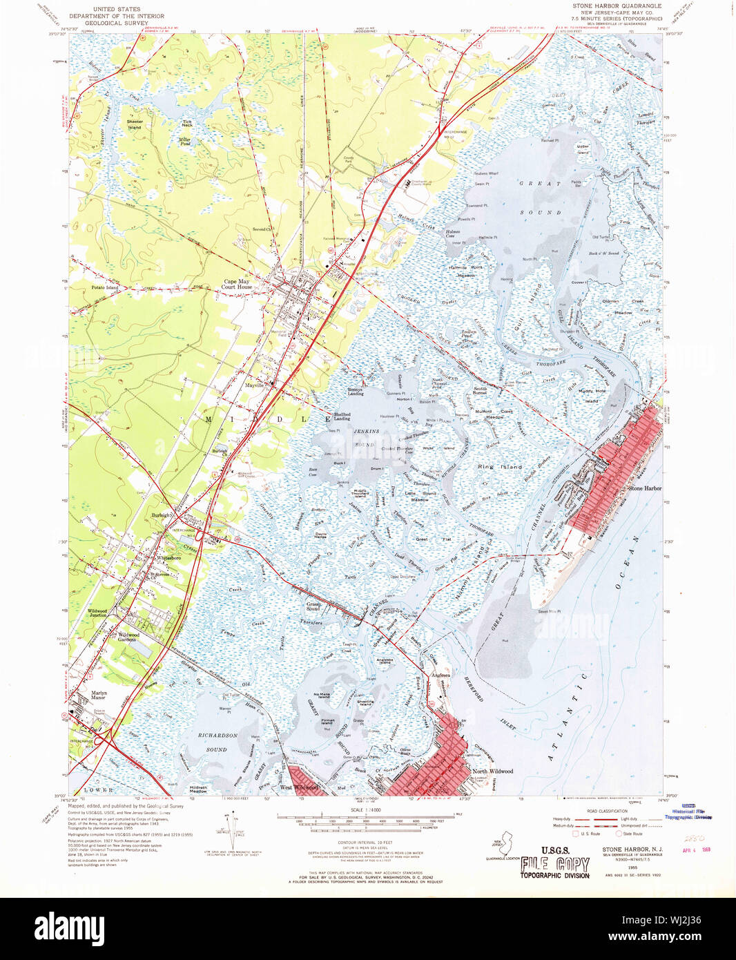 Map of stone harbor hires stock photography and images Alamy