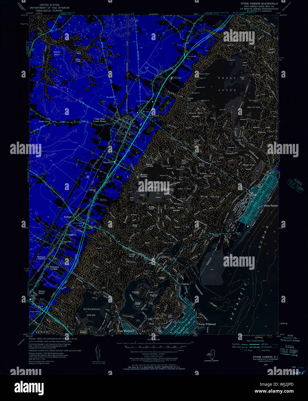 Map of stone harbor hires stock photography and images Alamy