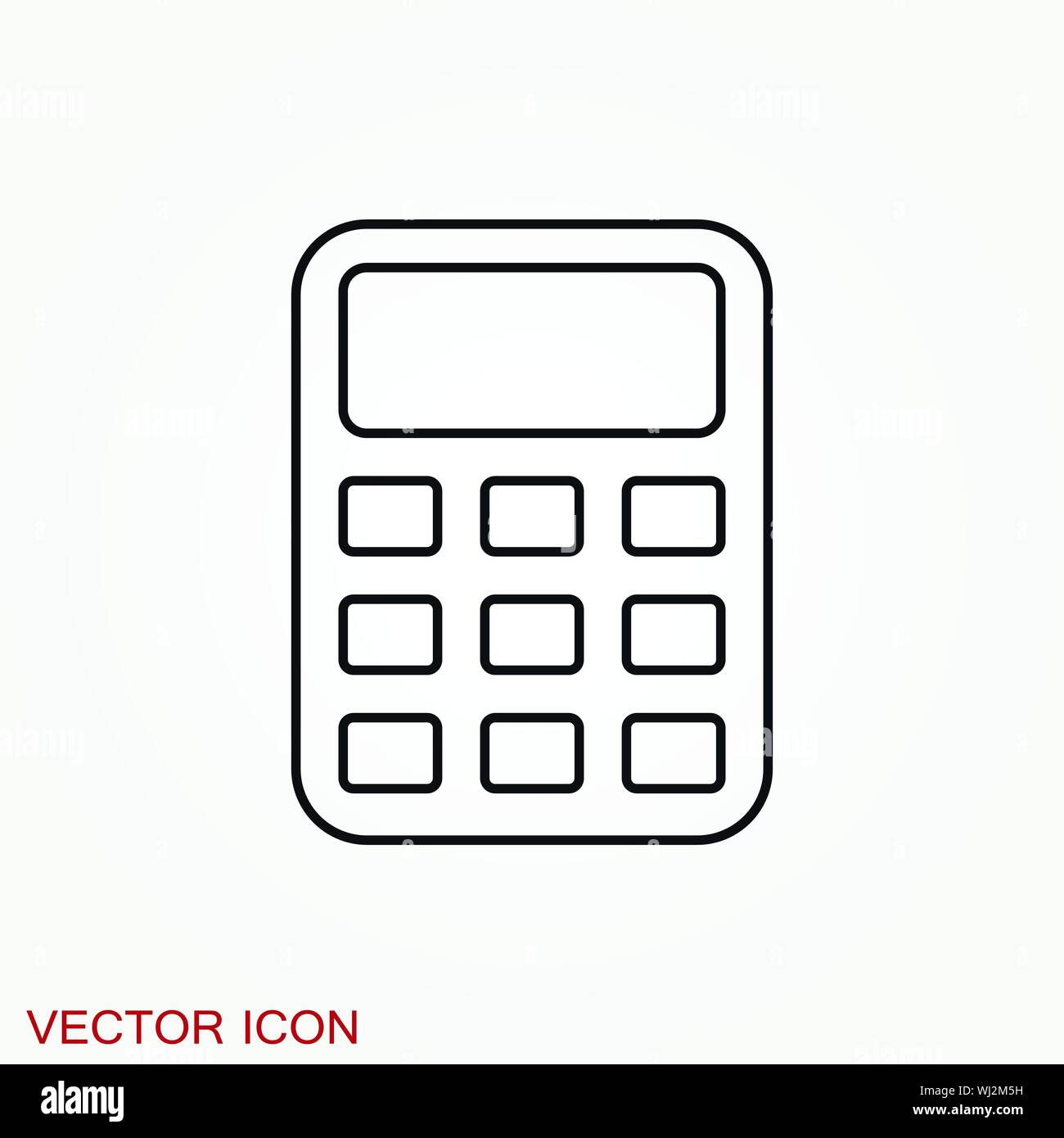 Calculator icon vector. Savings, finances sign, economy concept Stock Vector