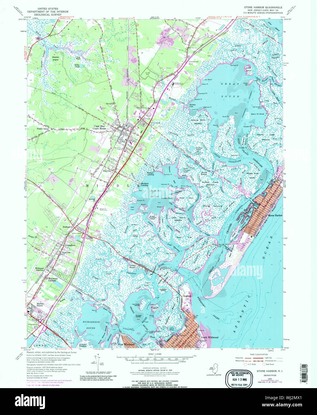 Stone harbor new jersey map hires stock photography and images Alamy