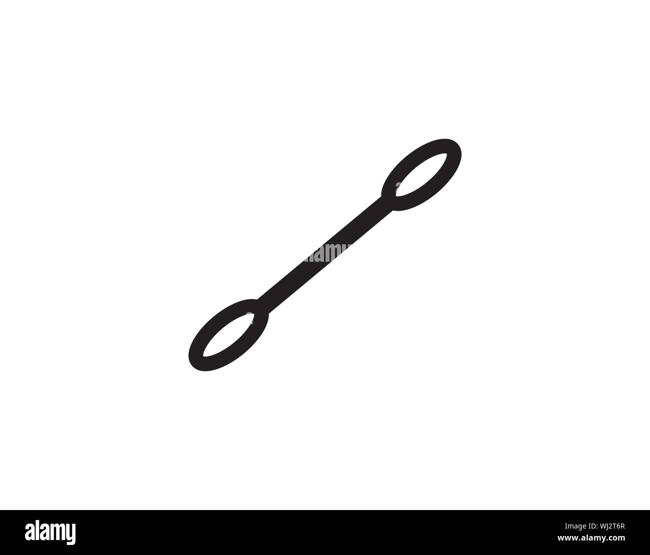 Cotton swab icon vector, hygiene symbol. Simple, flat design for web or mobile app Vector