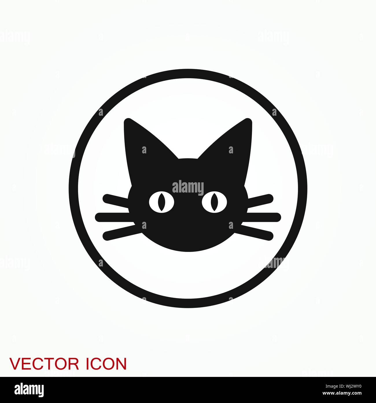 Cute cat icon, outline style Stock Vector Image & Art - Alamy