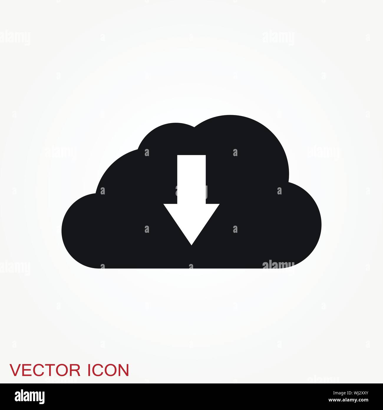 Cloud icon, outline and solid vector illustration Stock Vector