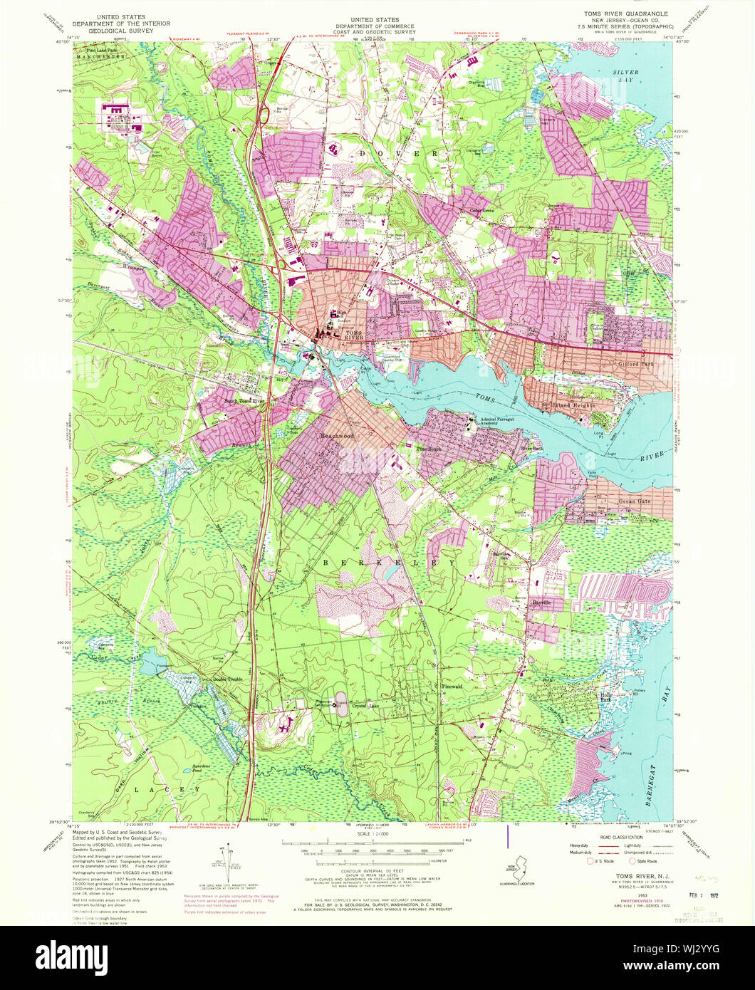 Map of toms river hires stock photography and images Alamy