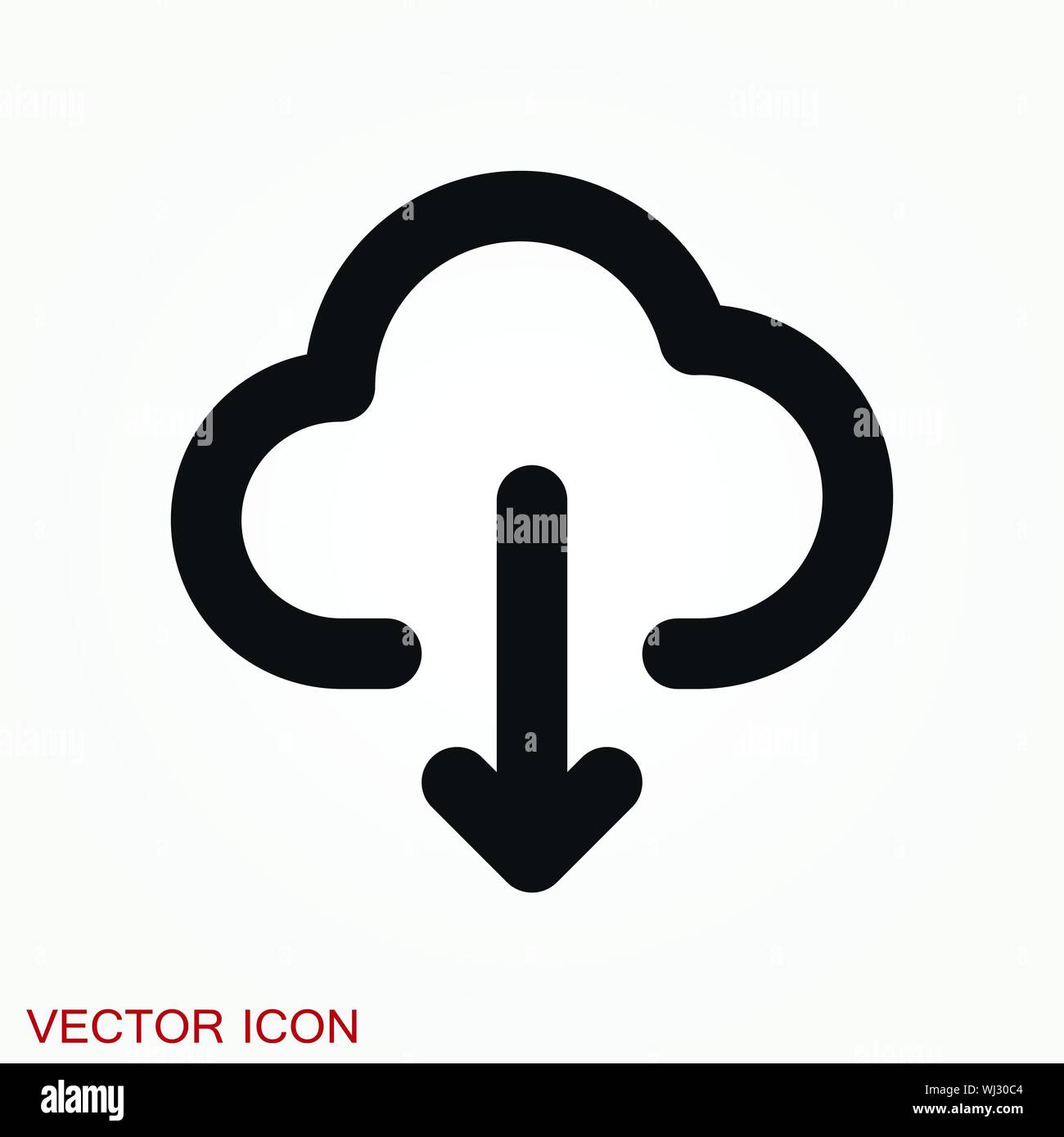 Cloud icon, outline and solid vector illustration Stock Vector