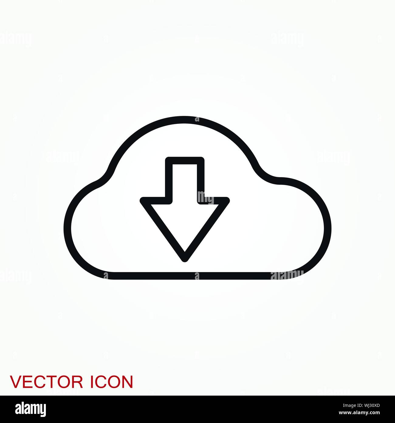 Cloud icon, outline and solid vector illustration Stock Vector