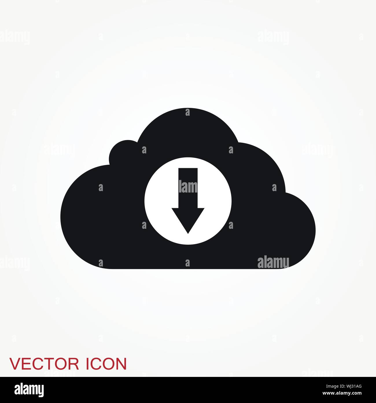 Cloud icon, outline and solid vector illustration Stock Vector