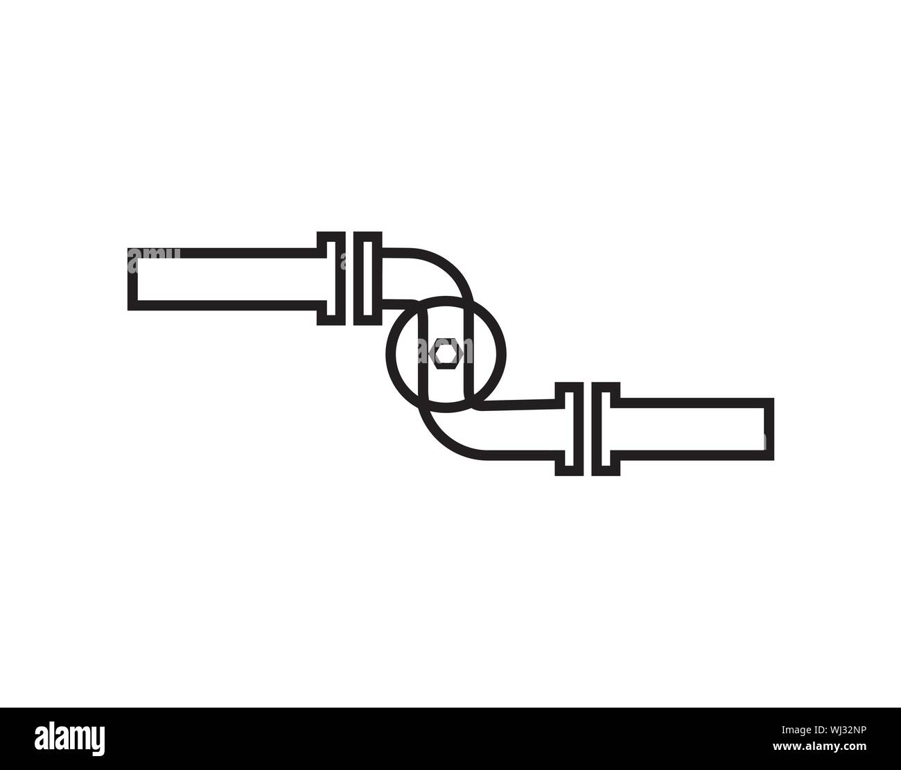 clogging tube icon. Plumbing element icon. Premium quality graphic design. Signs, outline symbols collection icon for websites, web design, mobile app Stock Vector