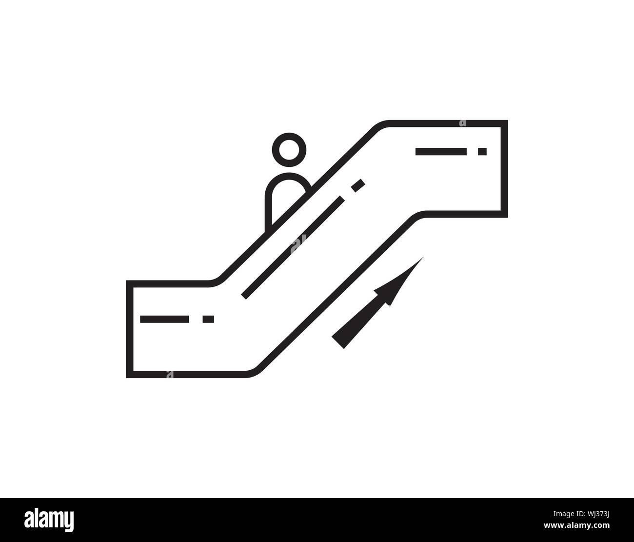 Escalator staircase icon vector image Stock Vector
