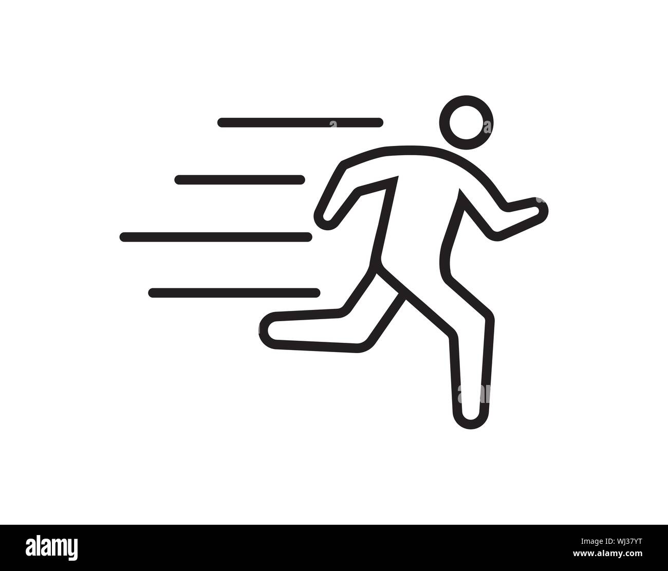 best fast run icon, running icon vector on white background - Vector ...