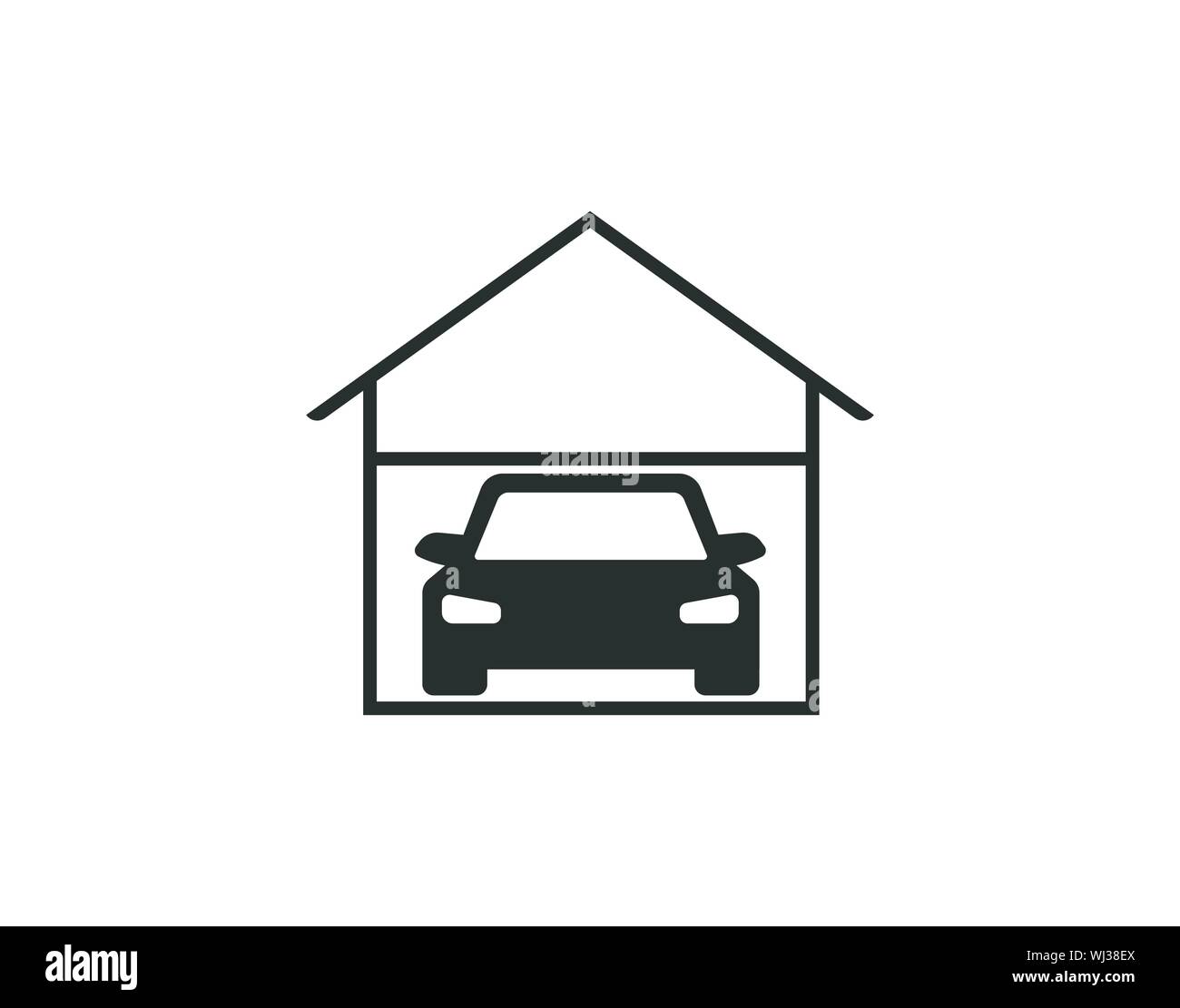 Garage car icon flat vector image Stock Vector Image & Art Alamy