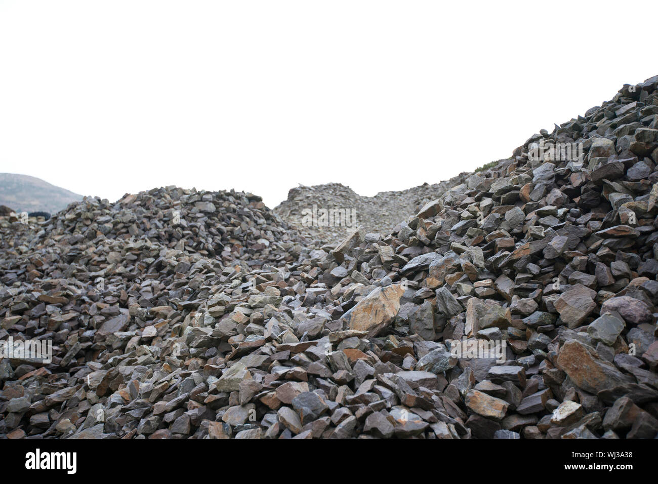 Piles of rocks at a Quarry Stock Photo Alamy