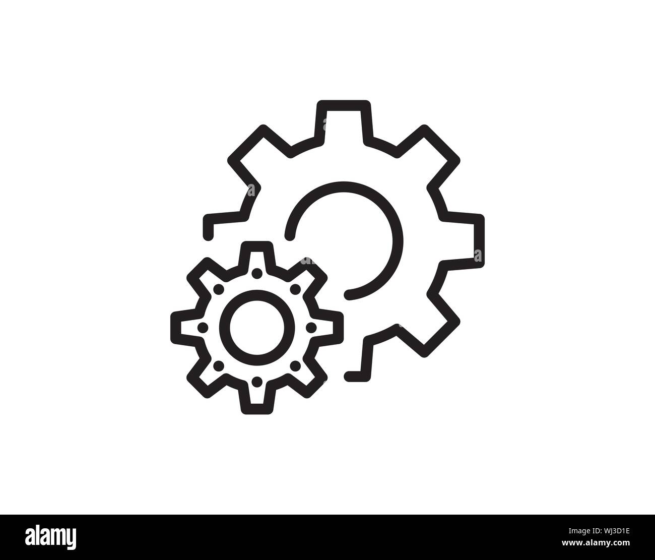 Gear icon with place for your text. Vector illustration - Vector Stock Vector