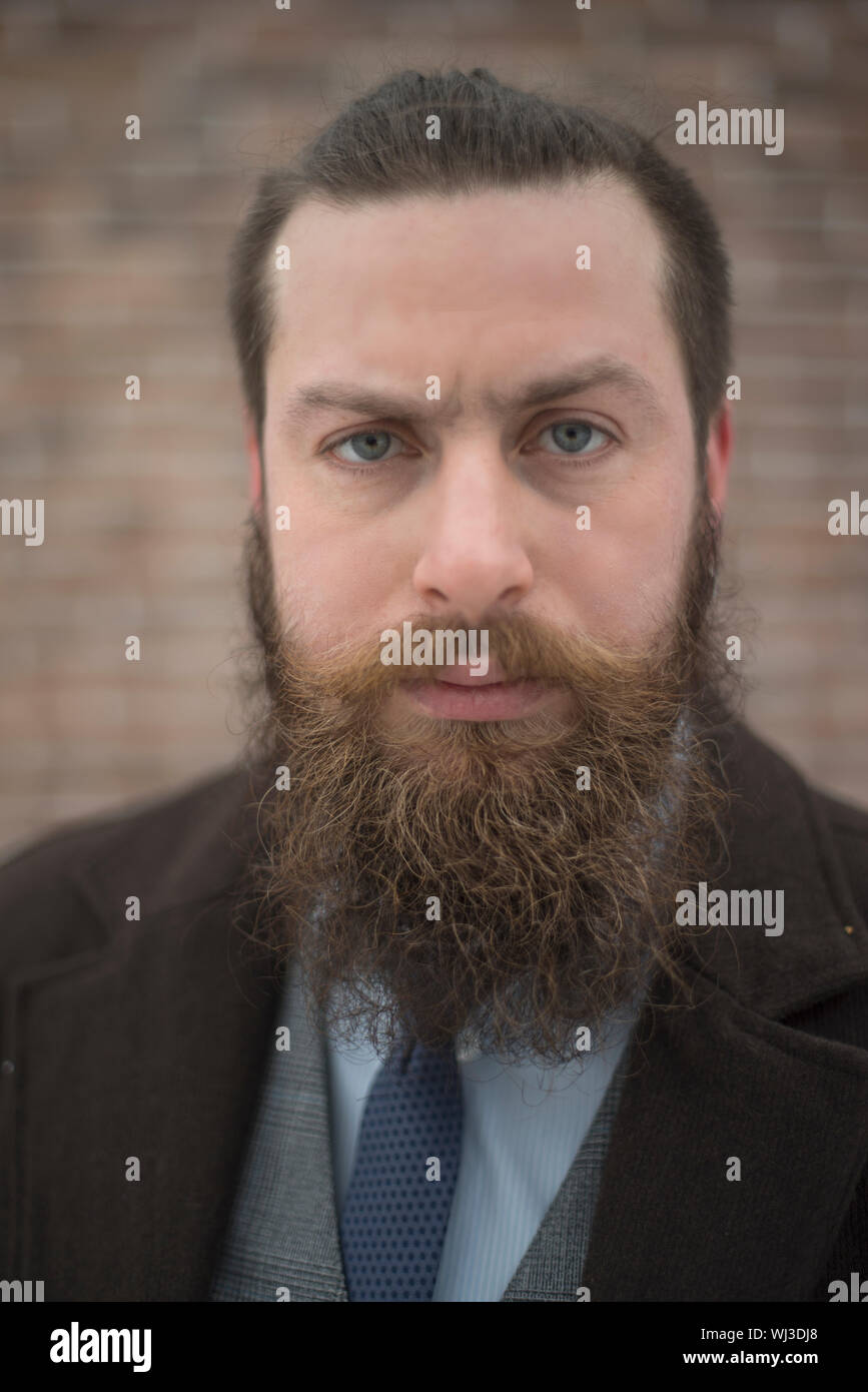 man with a beard . Portrait. Stock Photo