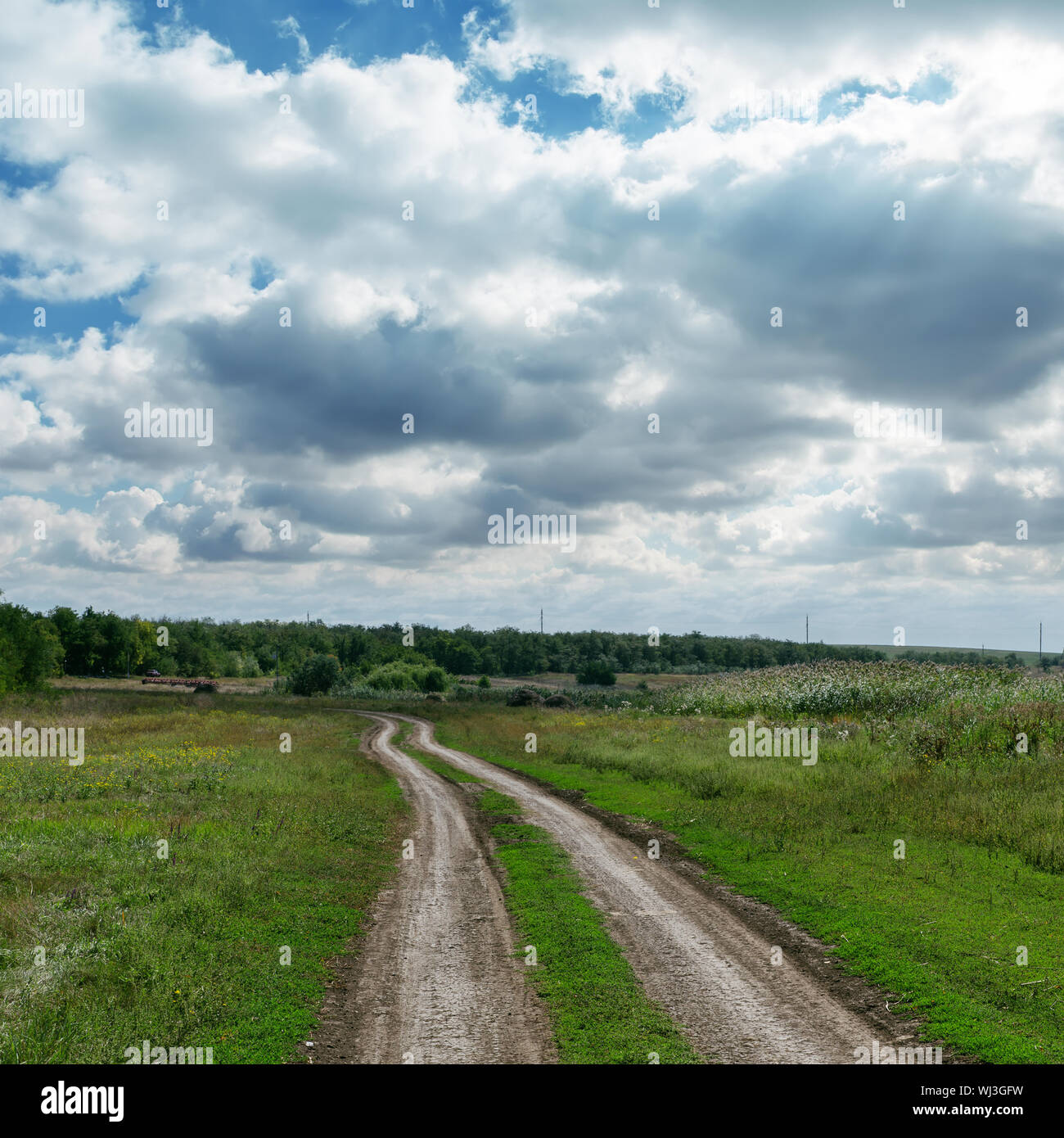 dramatic sky over road Stock Photo - Alamy