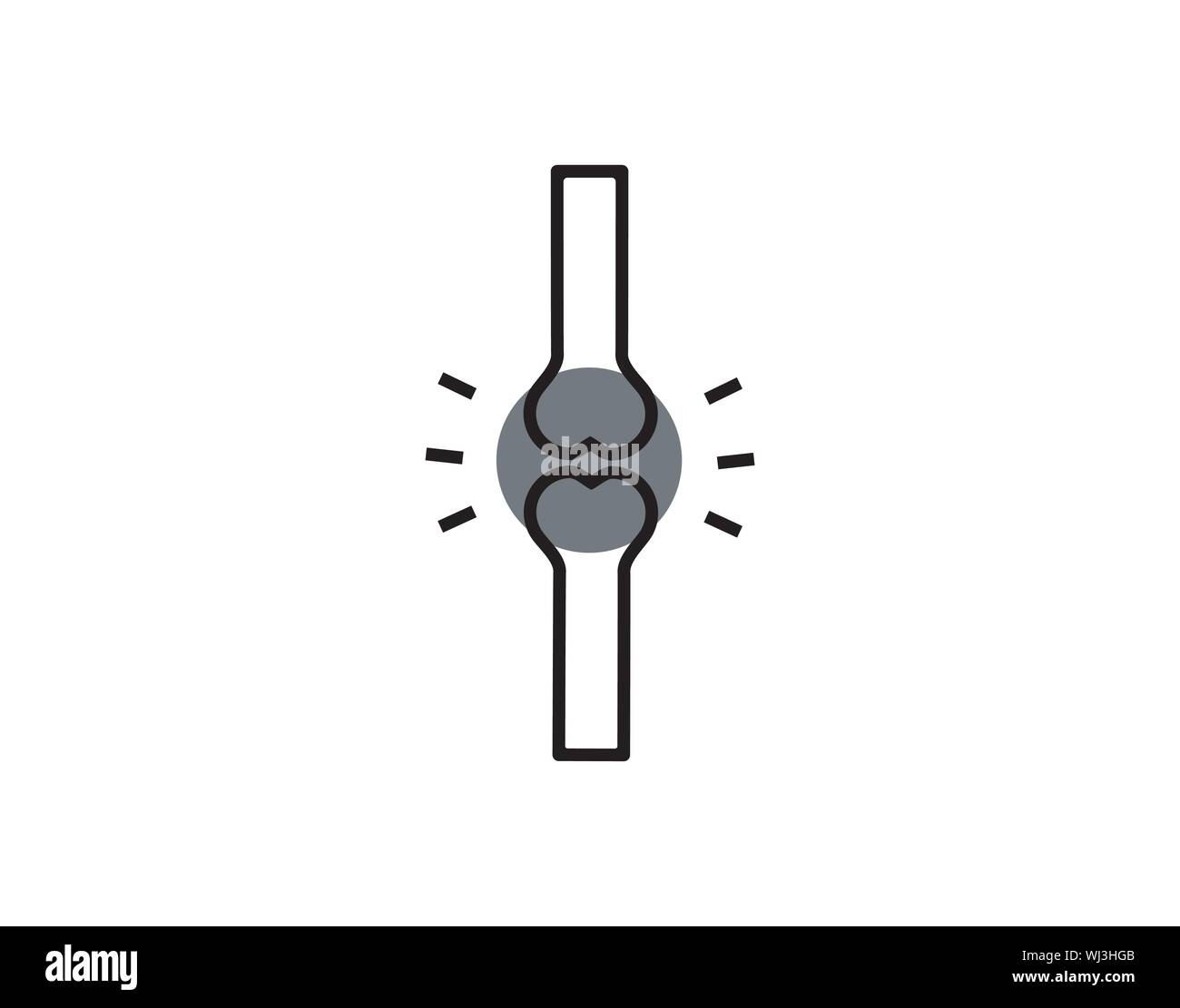 Knee Joint Anatomy Orthopedic Medical Icon Vector Stock Vector Image ...