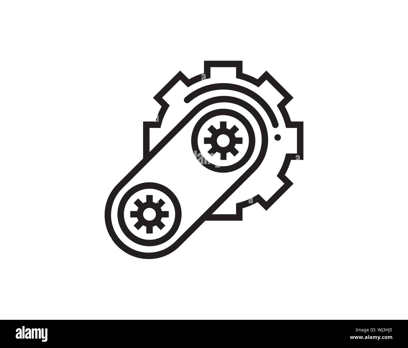 gear icon vector, flat design best vector icon - Vector Stock Vector