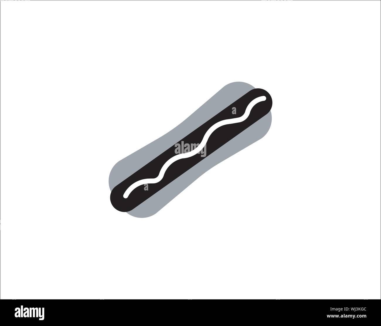 Hot dog Icon Isolated on White Background Stock Vector