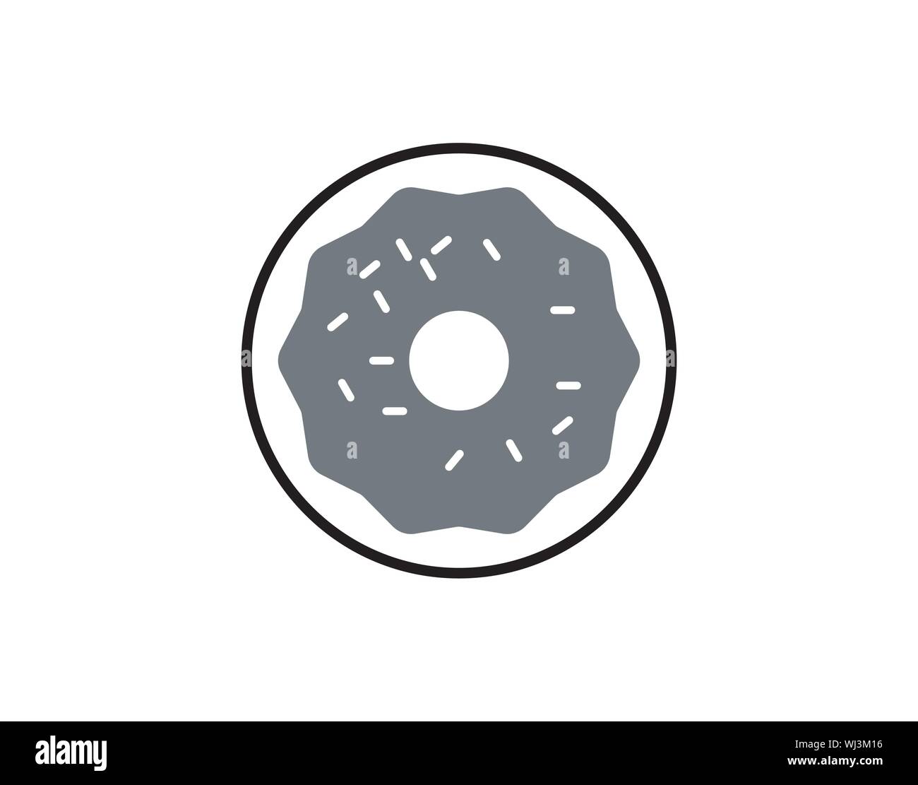 Donut icon. Vector concept illustration for design. Stock Vector