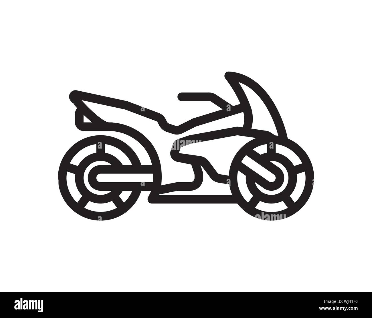 sport bike icon vector, illustration logo template in trendy style. Can be used for many purposes. Stock Vector