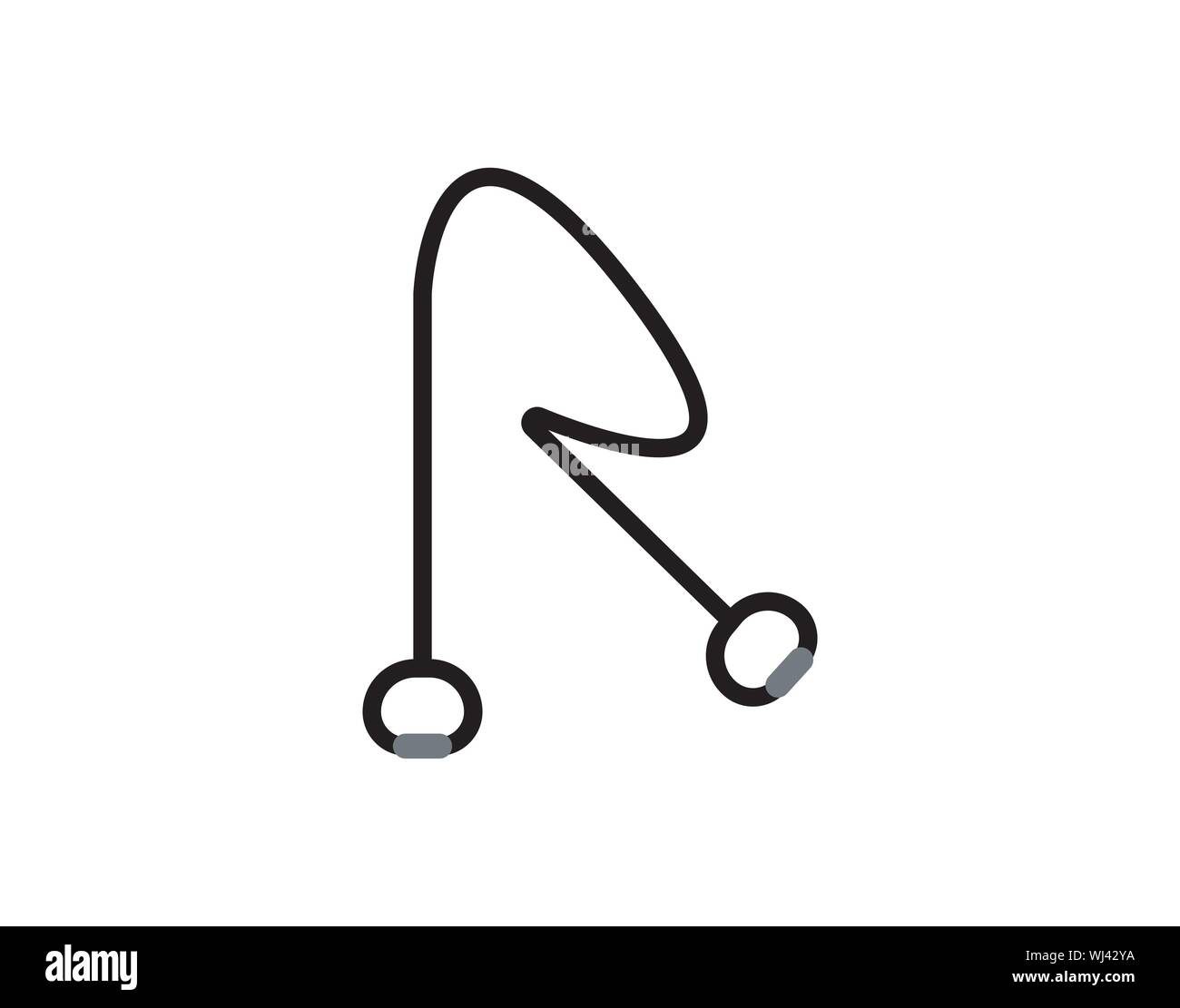 Exercise bands icon. Trendy flat vector Exercise bands icon on white