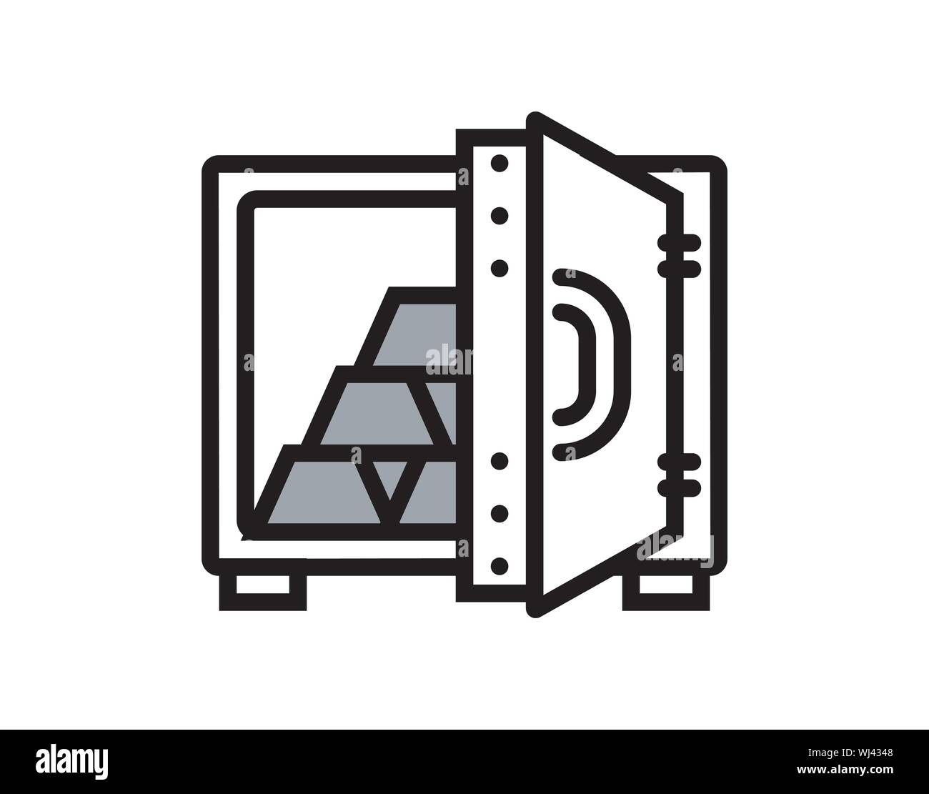 Safebox Icon Outline Vector - Vector Stock Vector