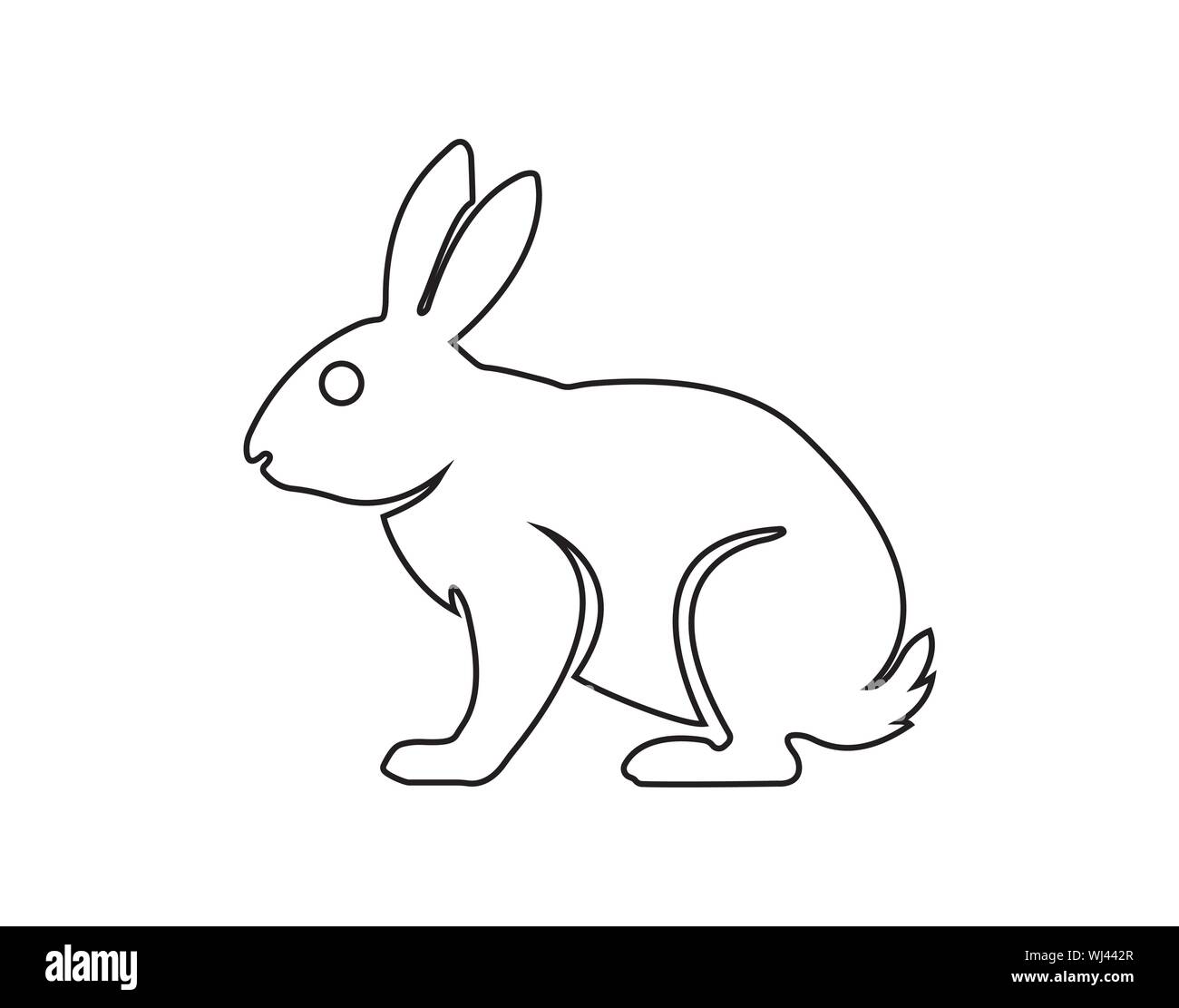 Large Rabbit Outline at Levi Skipper blog