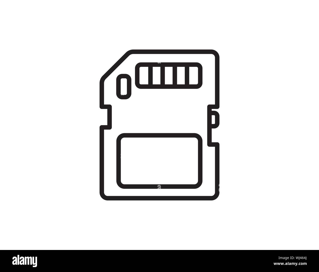 Sd memory card icon simple style Royalty Free Vector Image