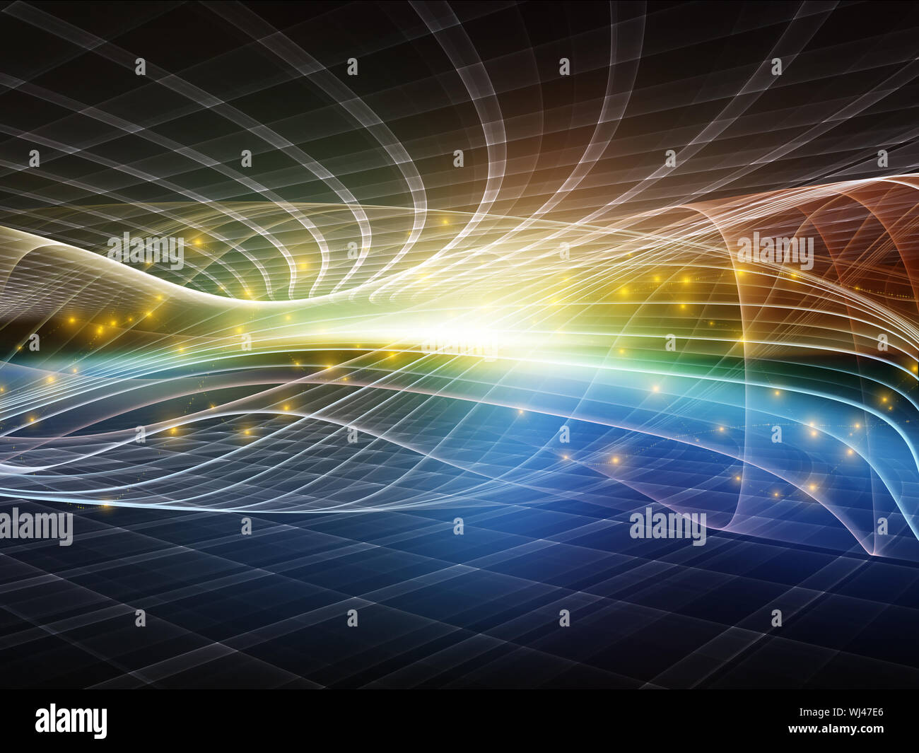 Fractal Realms series. Creative arrangement of fractal elements, grids ...