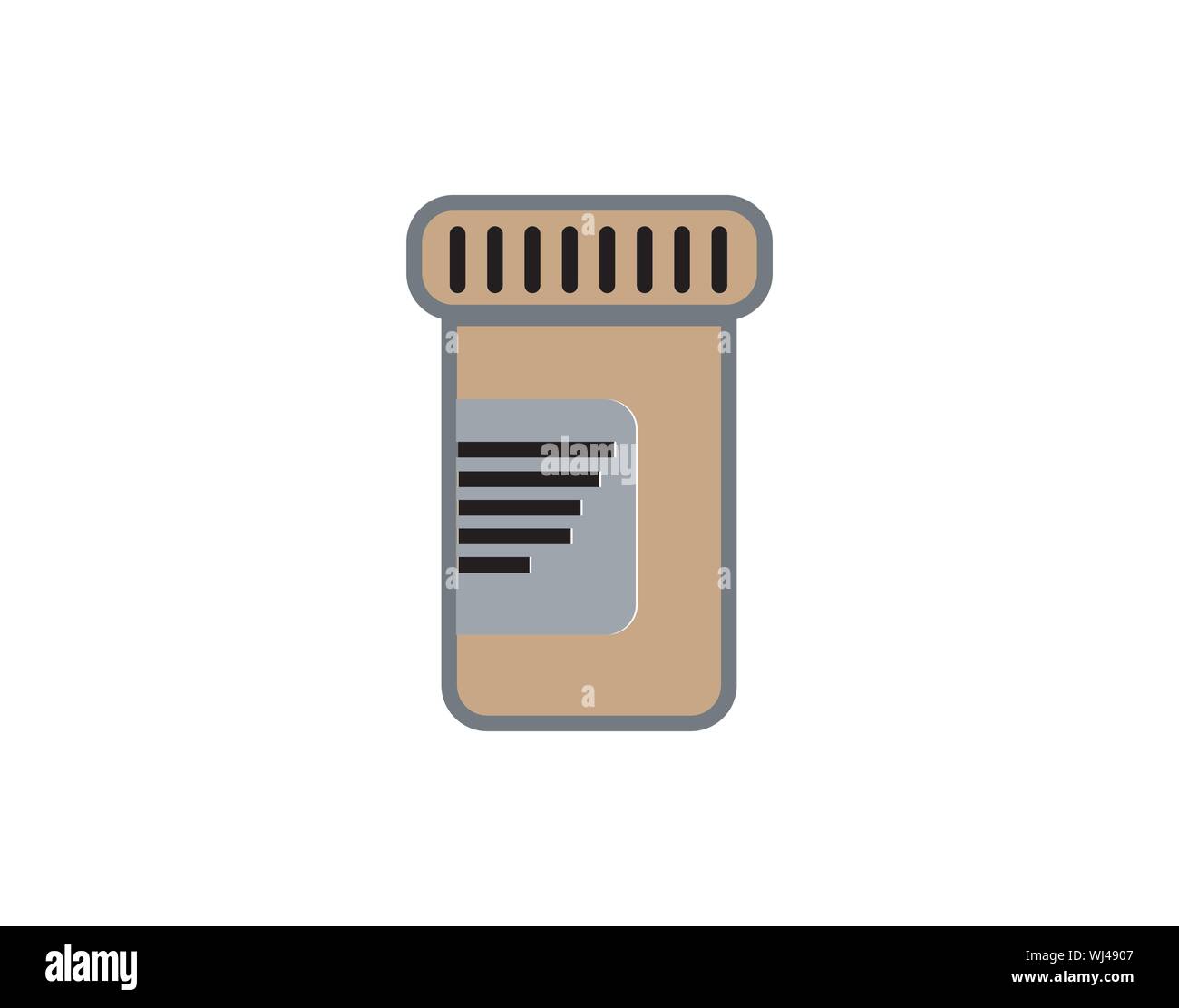 Pills bottle icon on white background vector image Stock Vector