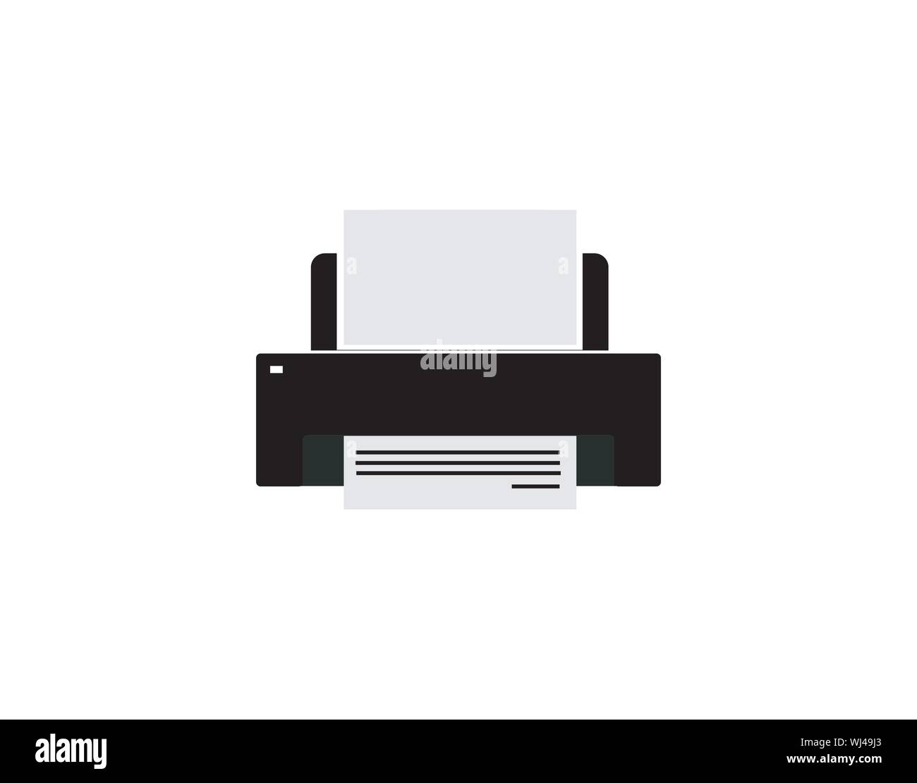 Printer Icon Vector, Flat Office Equipment Print Machine Illustration Stock Vector