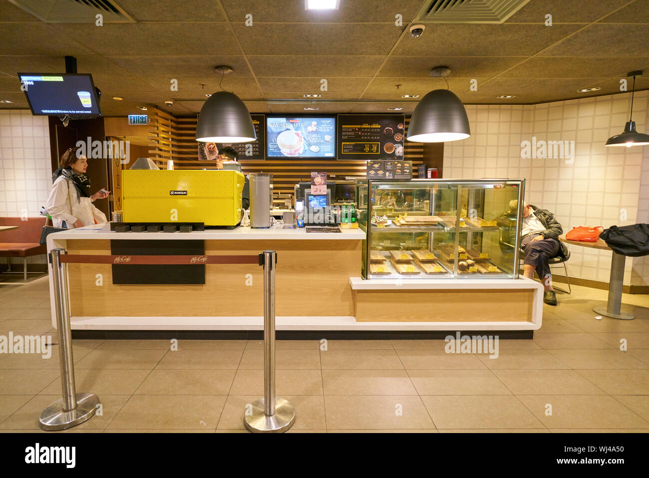 HONG KONG, CHINA - CIRCA JANUARY, 2019: McCafe at a McDonald's store ...