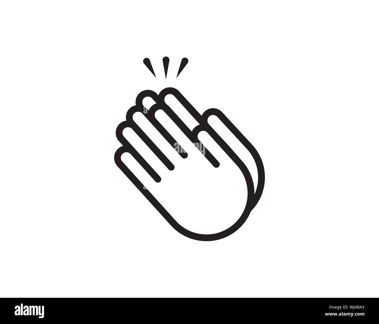 Applause icon clapping hands vector image Stock Vector