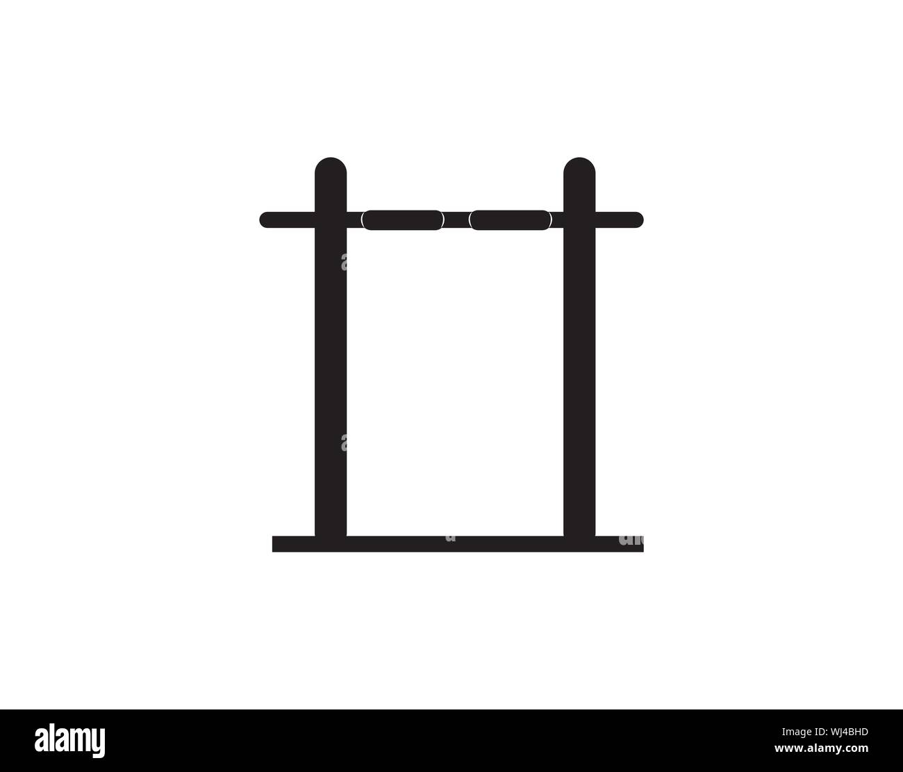 best pull up bar icon. Trendy flat vector Pull up bar icon on transparent background from Gym and fitness collection. High quality filled Pull up bar Stock Vector