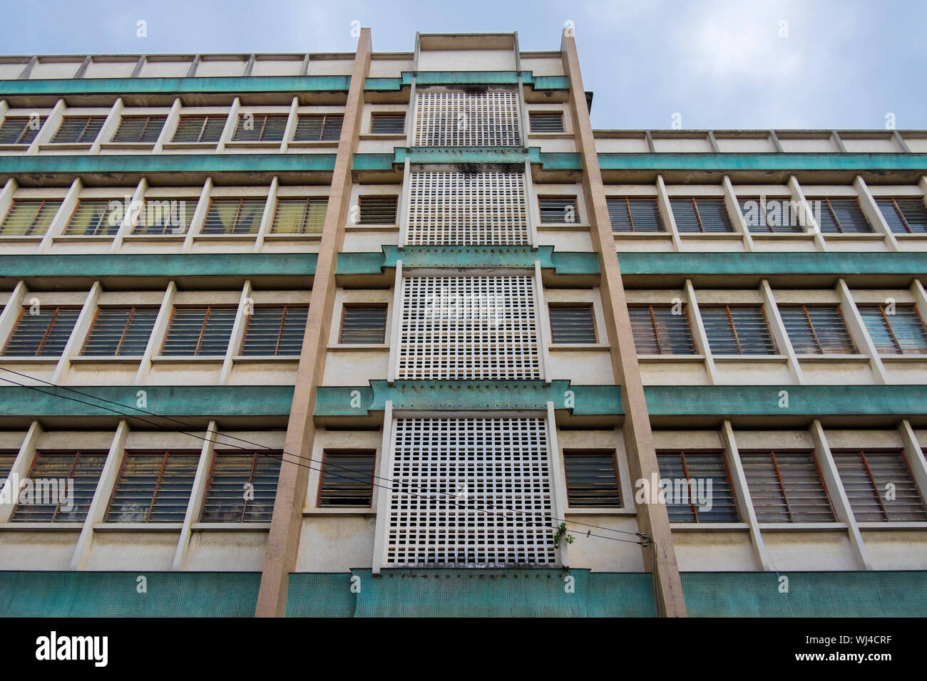 Midcentury modern style building in Ipoh, Malaysia. Stock Photo