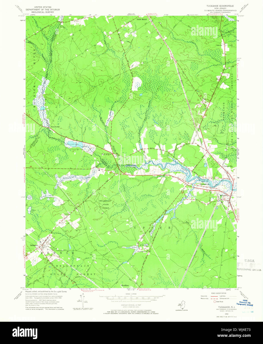 Map of tuckahoe new jersey hires stock photography and images Alamy