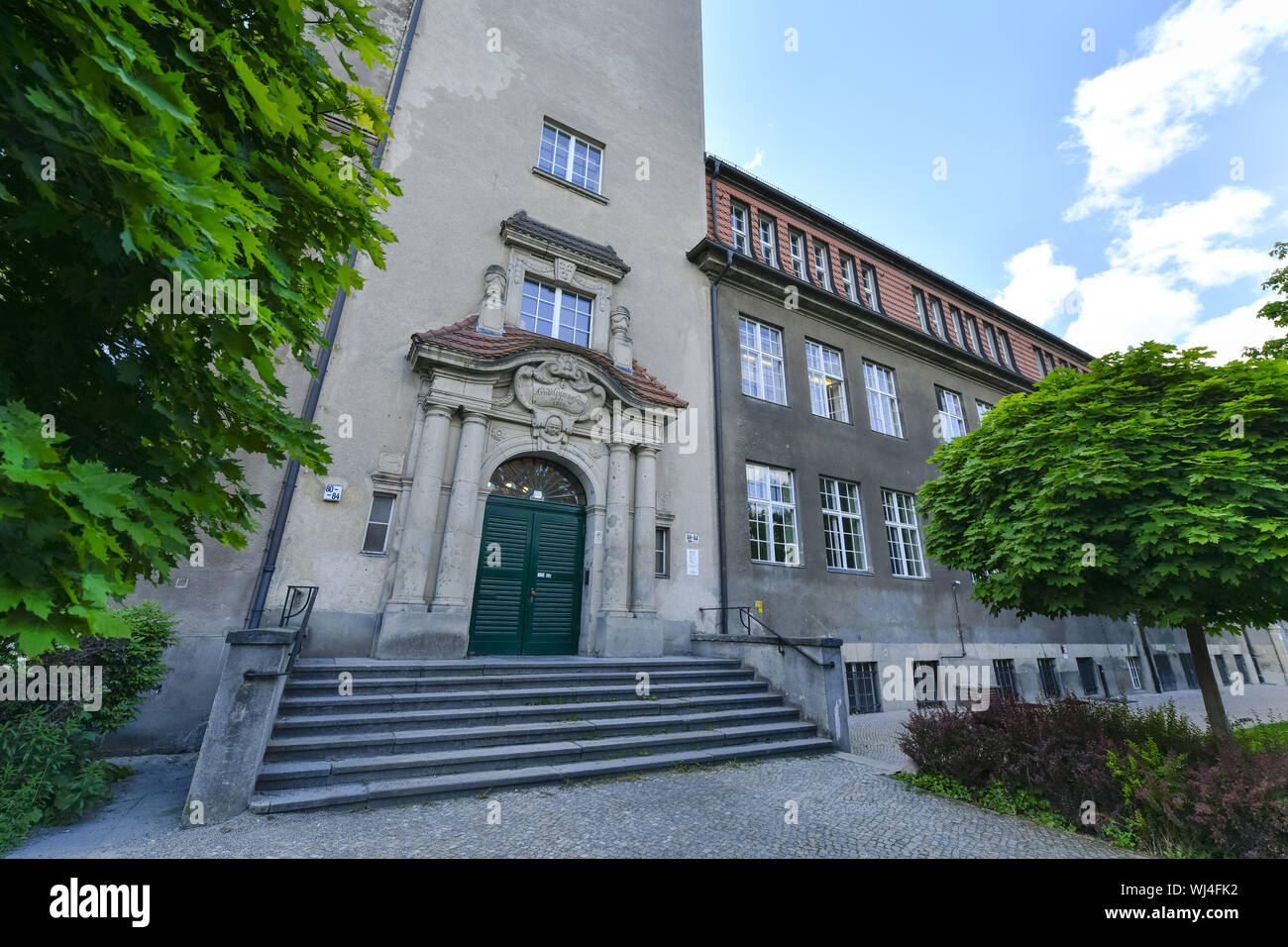 AGD, view, architecture, Arndt high school, Outside, Outside, outside view, outside view, Berlin, Dahlem, Dahlem village, Dahlemer, Germany, building, Stock Photo