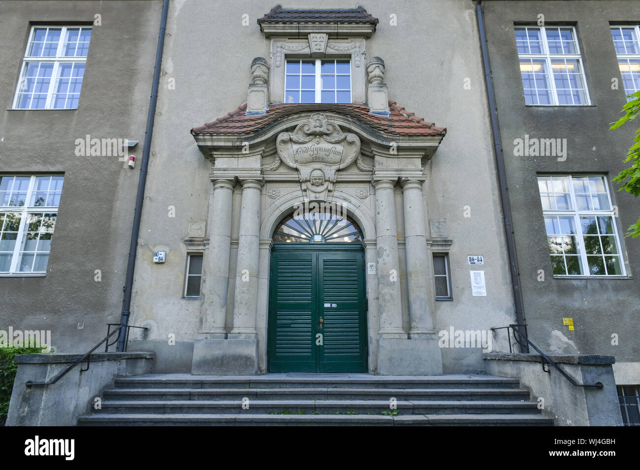 AGD, view, architecture, Arndt high school, Outside, Outside, outside view, outside view, Berlin, Dahlem, Dahlem village, Dahlemer, Germany, building, Stock Photo