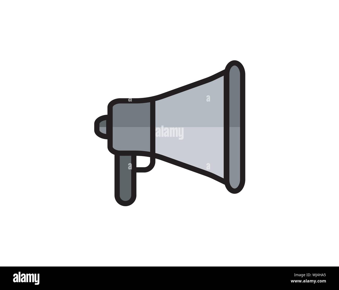 Flat Megaphone Speaker Icon Isolated on White Background Stock Vector