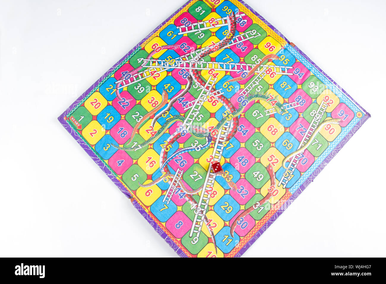 Snakes and ladders board game Stock Photo Alamy