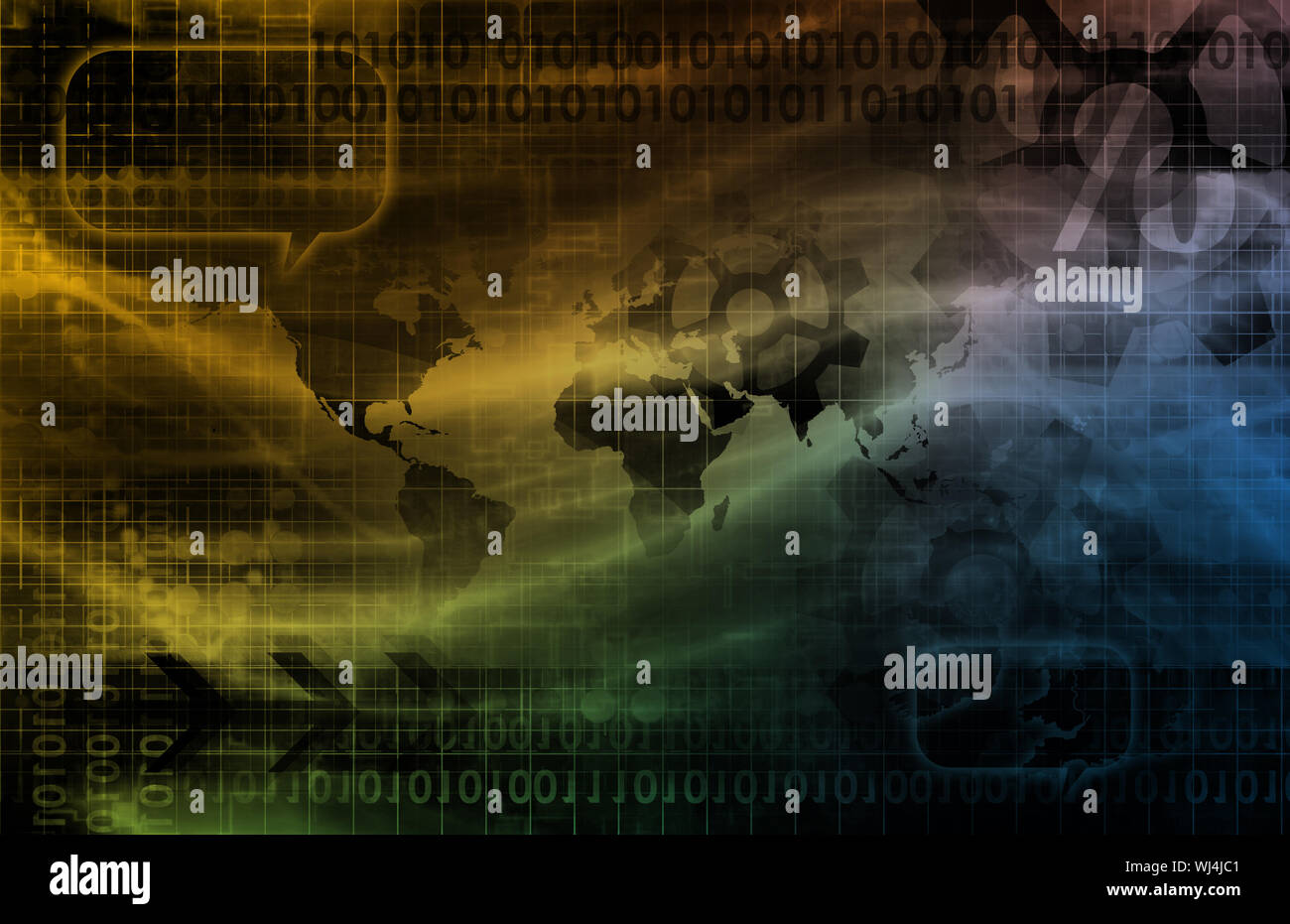 Digital Identity Management as New Technology Art Stock Photo